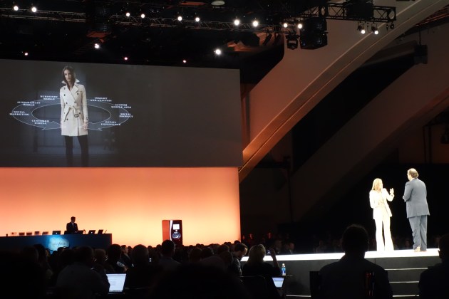 Angela Ahrendts of Burberry talking about mobile and social at Dreamforce 12