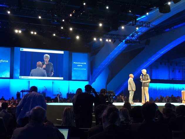 Peter Coffee onstage at Dreamforce 14