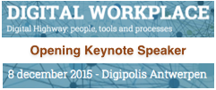 Digital Workplace 2015 in Antwerp, Belgium | Keynote Speaker Dion Hinchcliffe