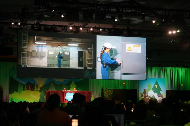 An augmented reality demo at Dreamforce 2016